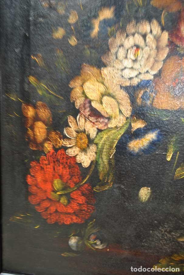 Arte: CUADRO ANTIGUO &Oacute;LEO PINTADO FLORES - Foto 5