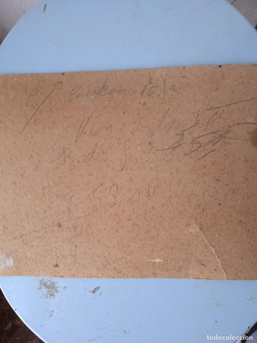 Arte: &Oacute;leo sobre cart&oacute;n antiguo - Foto 3