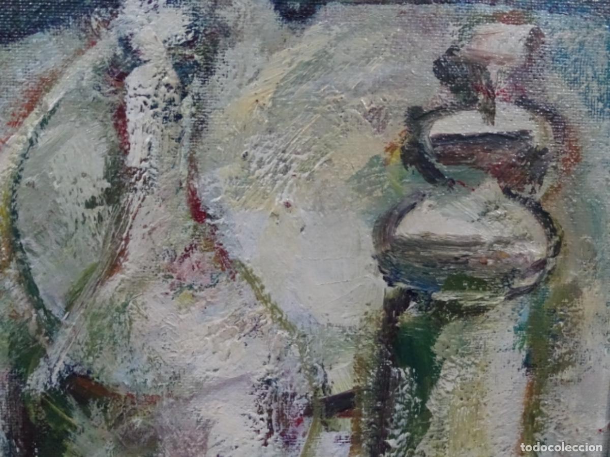 Arte: &Oacute;LEO EN TABLEX DE JOS&Eacute; ABELLA RUBIO (ESTERCUEL 1944). BODEGON. - Foto 5