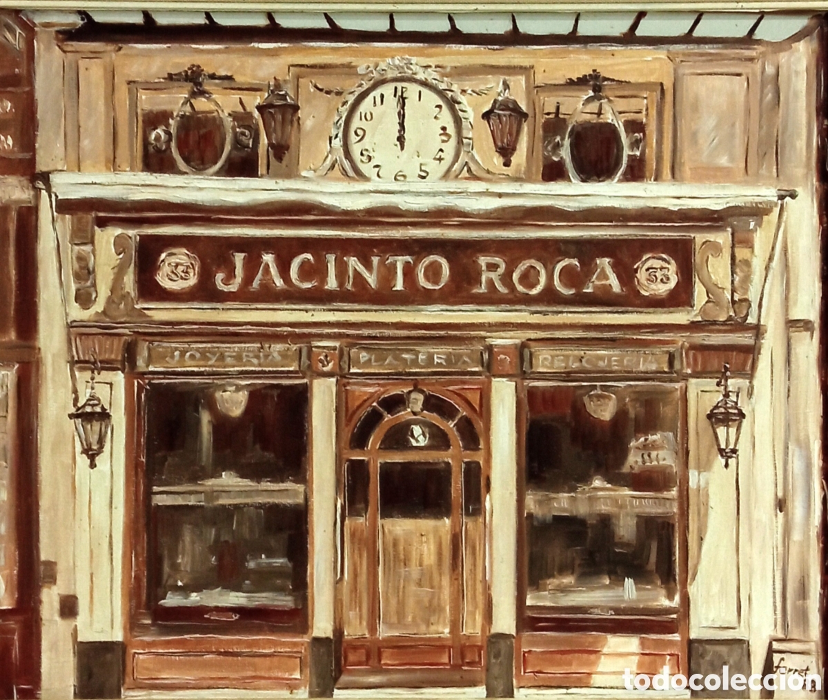 Art: FERRET: FACHADA DE LA JOYERIA JACINTO ROCA. 38 X 46 CM
