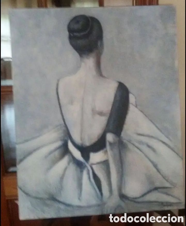 Arte: Precioso oleo de bailarina - Foto 1