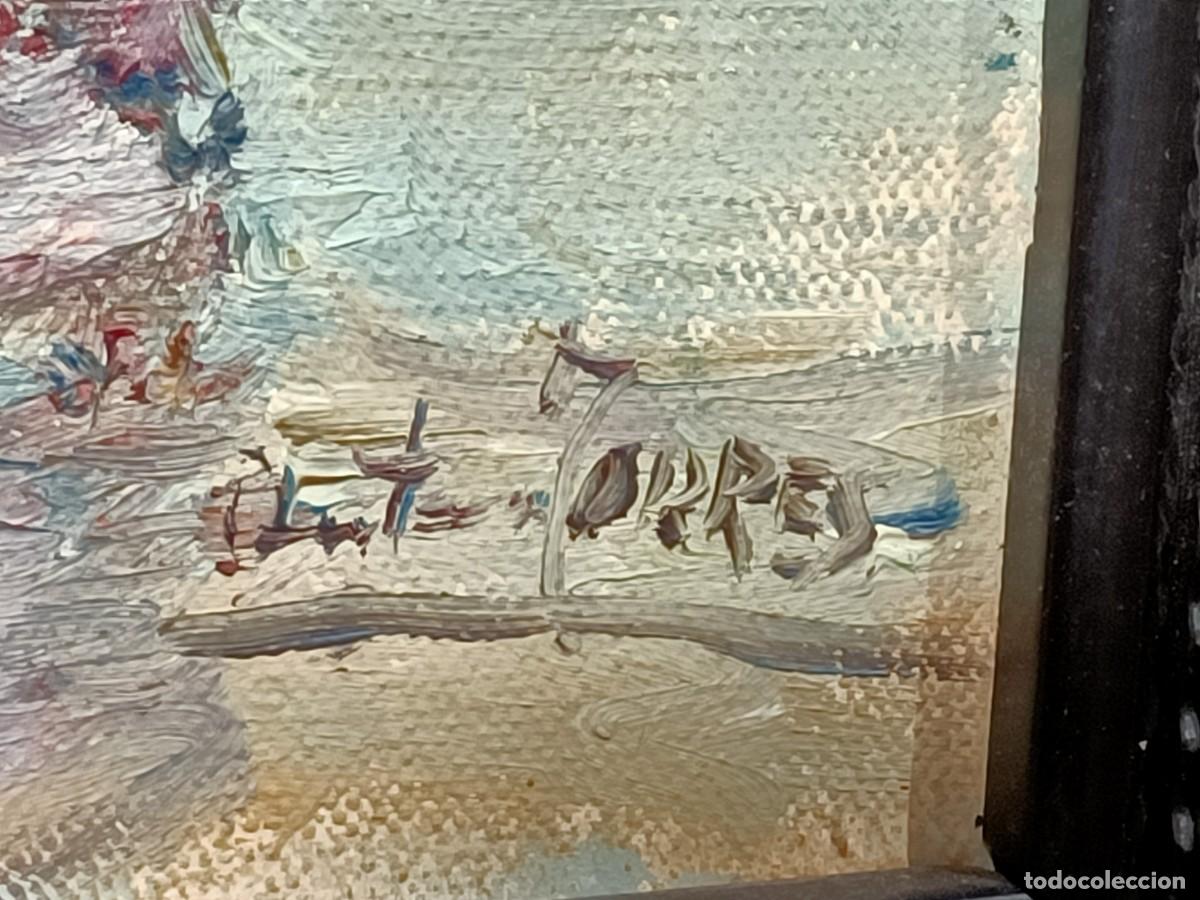 Arte: Oleo sobre tabla de una playa. - Foto 2