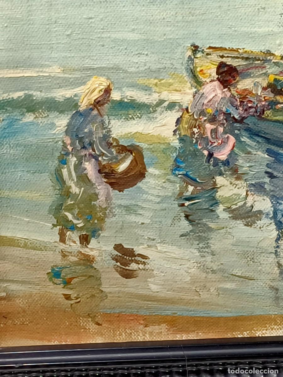 Arte: Oleo sobre tabla de una playa. - Foto 4