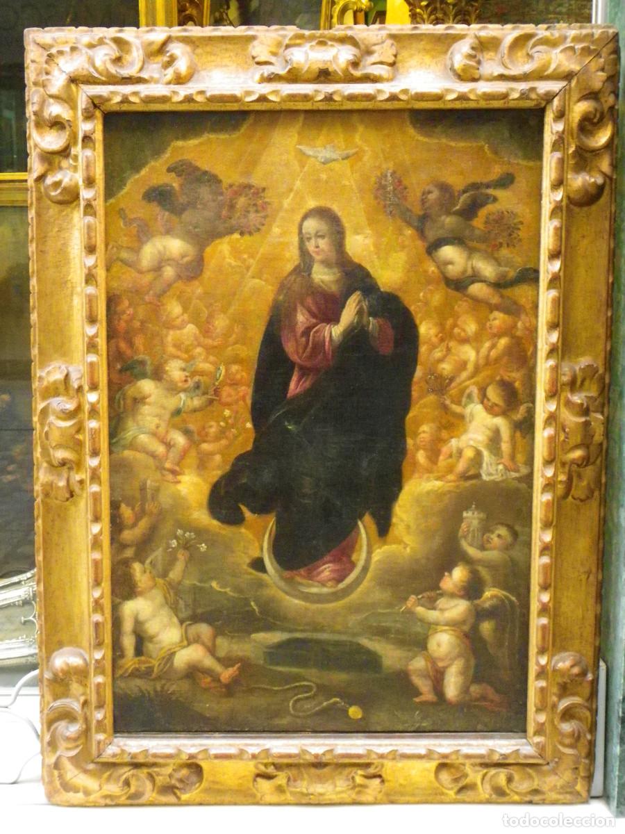 Arte: Inmaculada Concepci&oacute;n s-XVII, c&iacute;rculo de Zurbar&aacute;n - Foto 1
