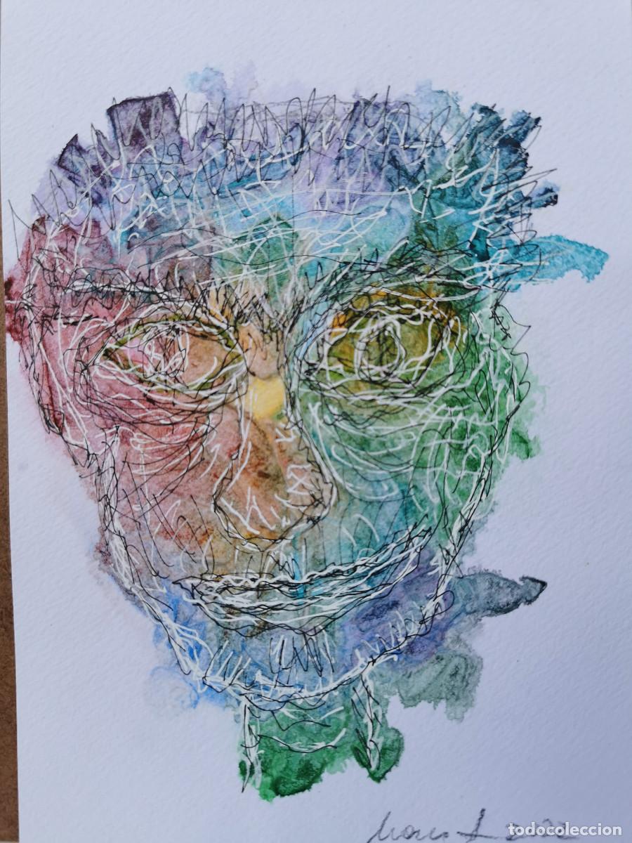 Arte: Rostro extra&ntilde;o personaje outsider art brut - Foto 1