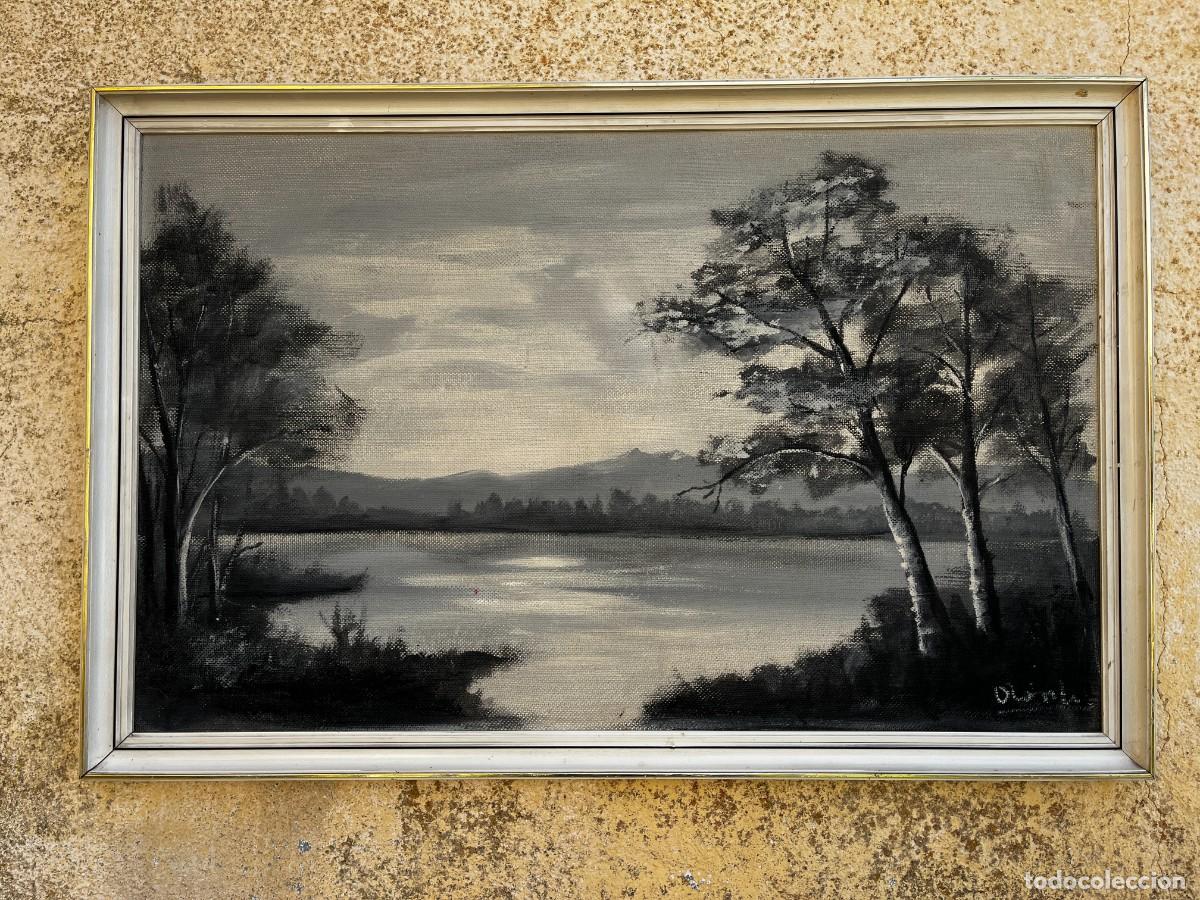 Kunst: Paisaje en grises. Oleo.