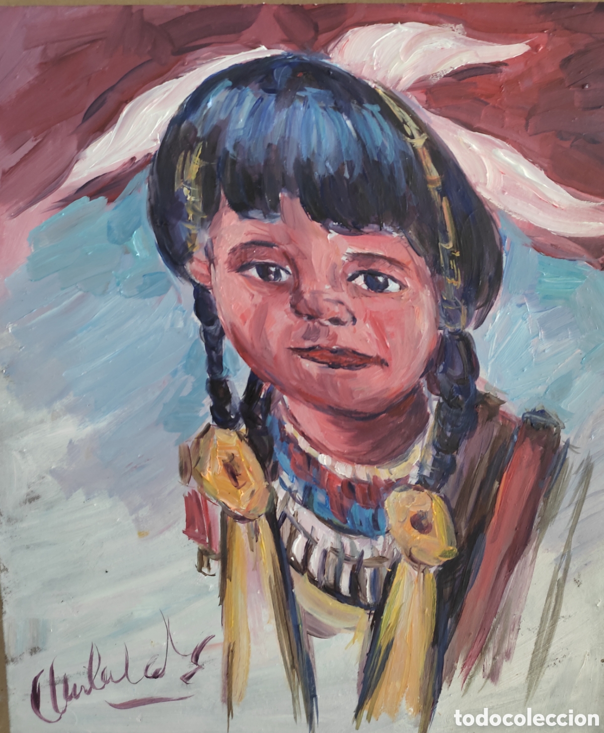 Kunst: Ni&ntilde;o ind&iacute;gena ( original )