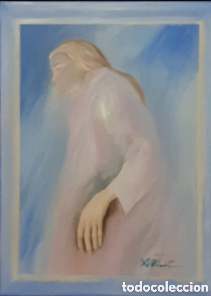Arte: &Oacute;leo sobre madera 85x57 t&iacute;tulo Mano de Mujer - Foto 2