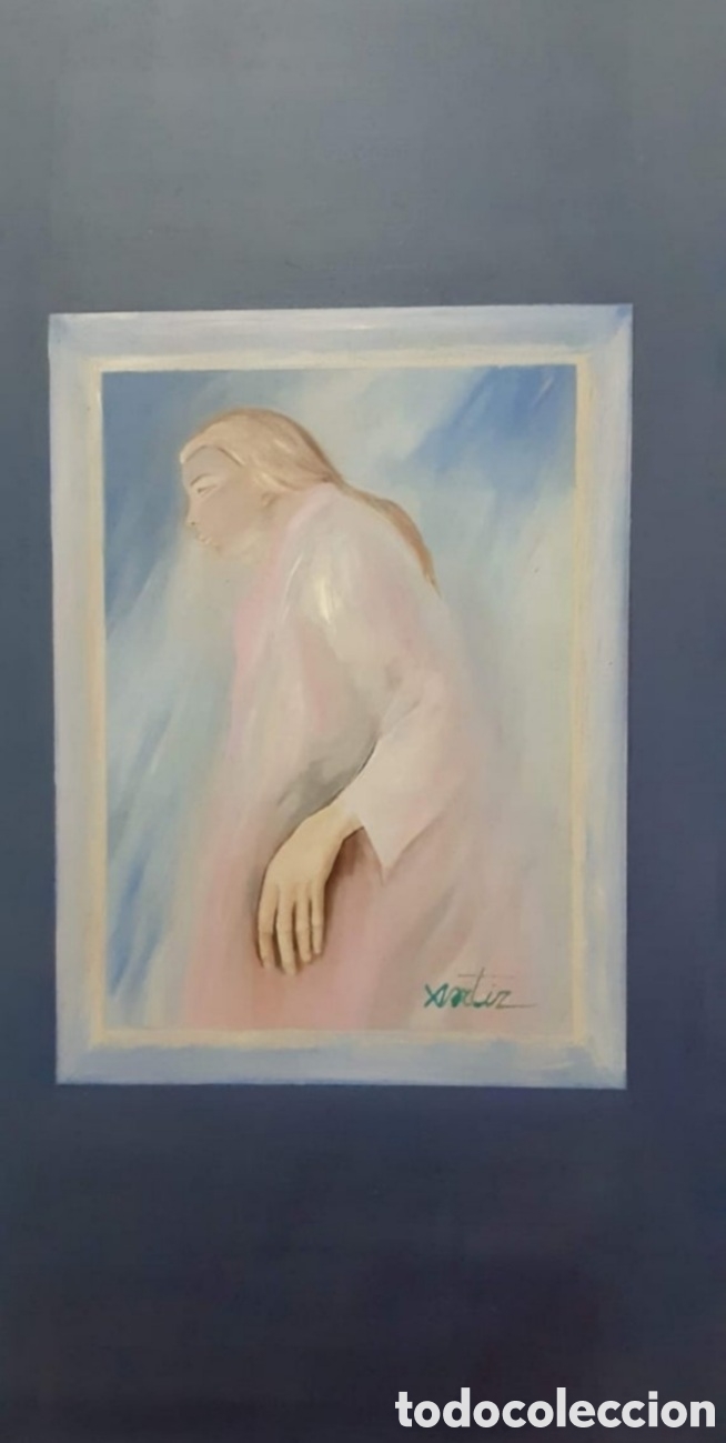 Arte: &Oacute;leo sobre madera 85x57 t&iacute;tulo Mano de Mujer - Foto 3