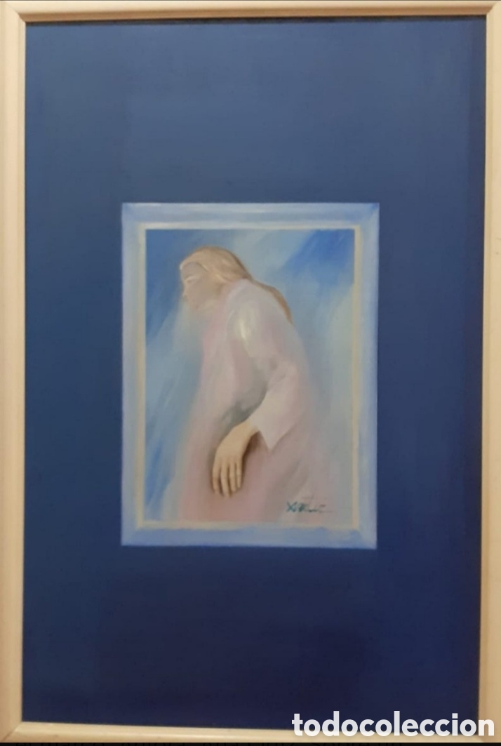 Arte: &Oacute;leo sobre madera 85x57 t&iacute;tulo Mano de Mujer - Foto 4