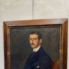 Arte: MANUEL DÍAZ MERRY 1914 OLEO SOBRE LIENZO RETRATO DE CABALLERO. Lote 374419214