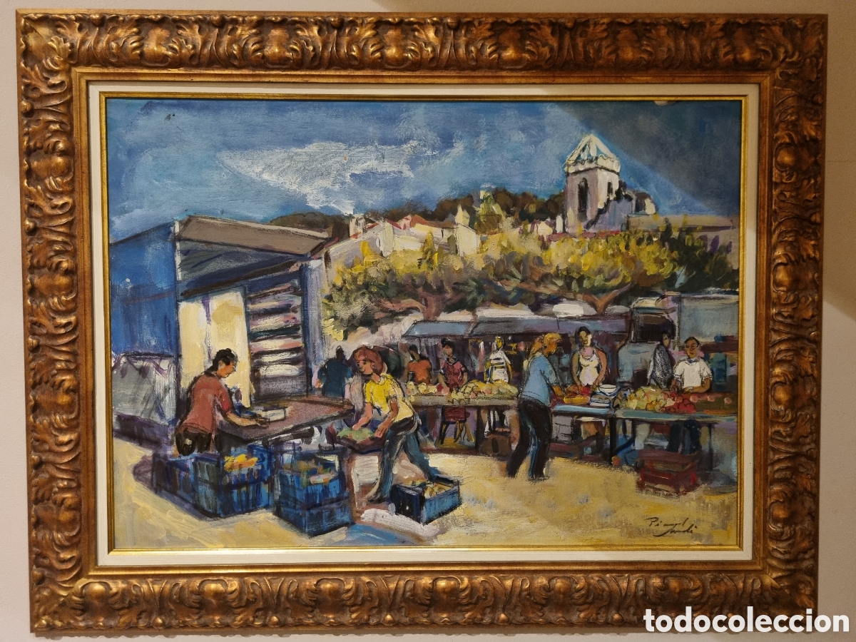Arte: &Oacute;leo sobre tablero EL MERCADO - Foto 1