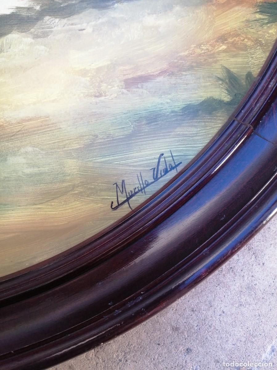 Arte: Marco de madera con pintura al &oacute;leo Murillo Vidal - Foto 2