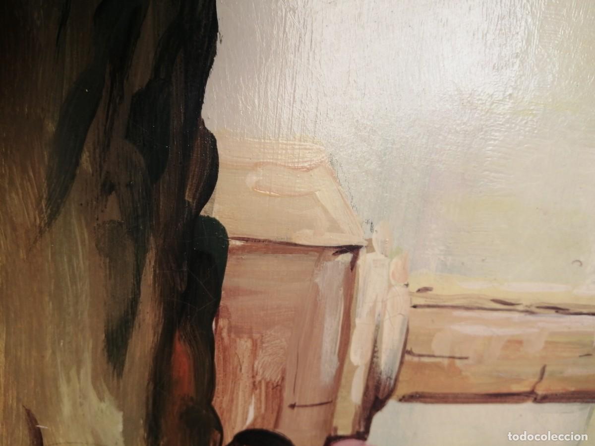 Arte: Marco de madera con pintura al &oacute;leo Murillo Vidal - Foto 4