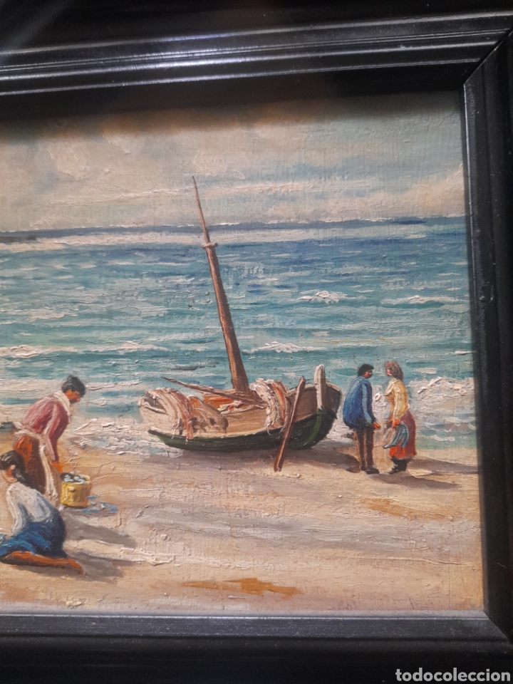 Arte: Antiguo oleo sobre tabla - Foto 2