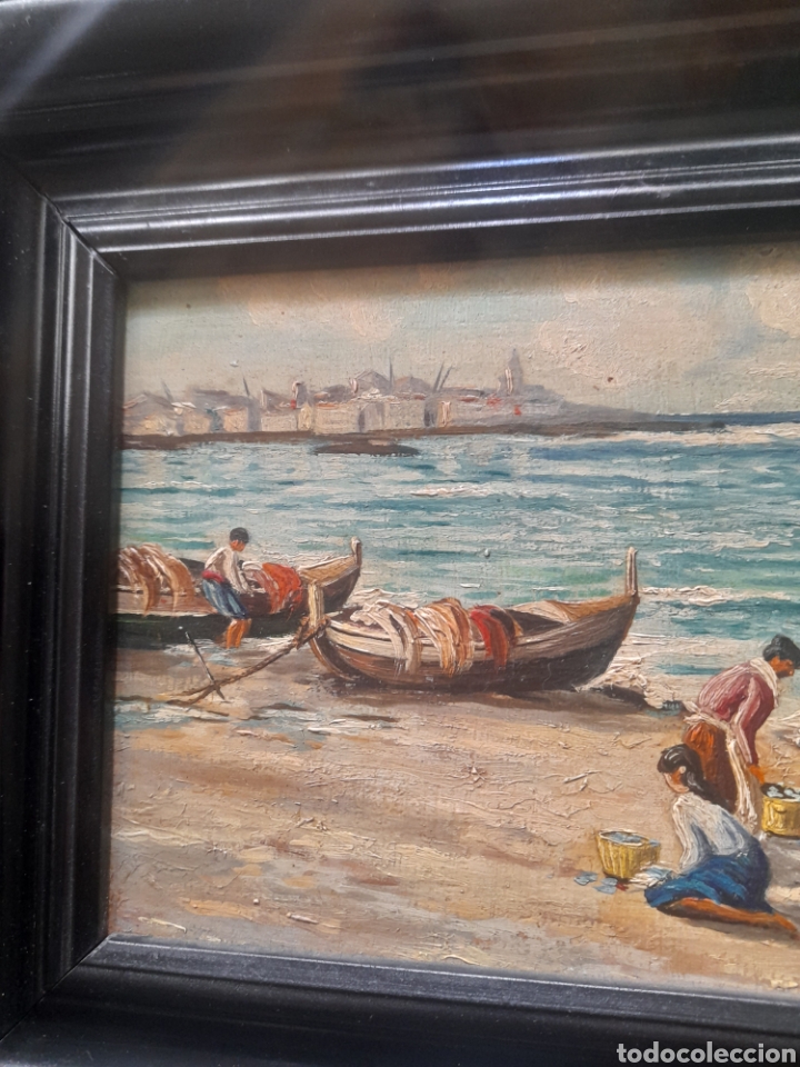 Arte: Antiguo oleo sobre tabla - Foto 4