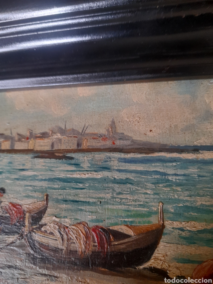 Arte: Antiguo oleo sobre tabla - Foto 7