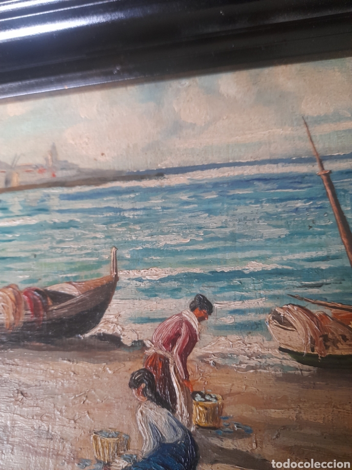 Arte: Antiguo oleo sobre tabla - Foto 8