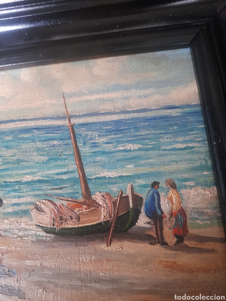 Arte: Antiguo oleo sobre tabla - Foto 9