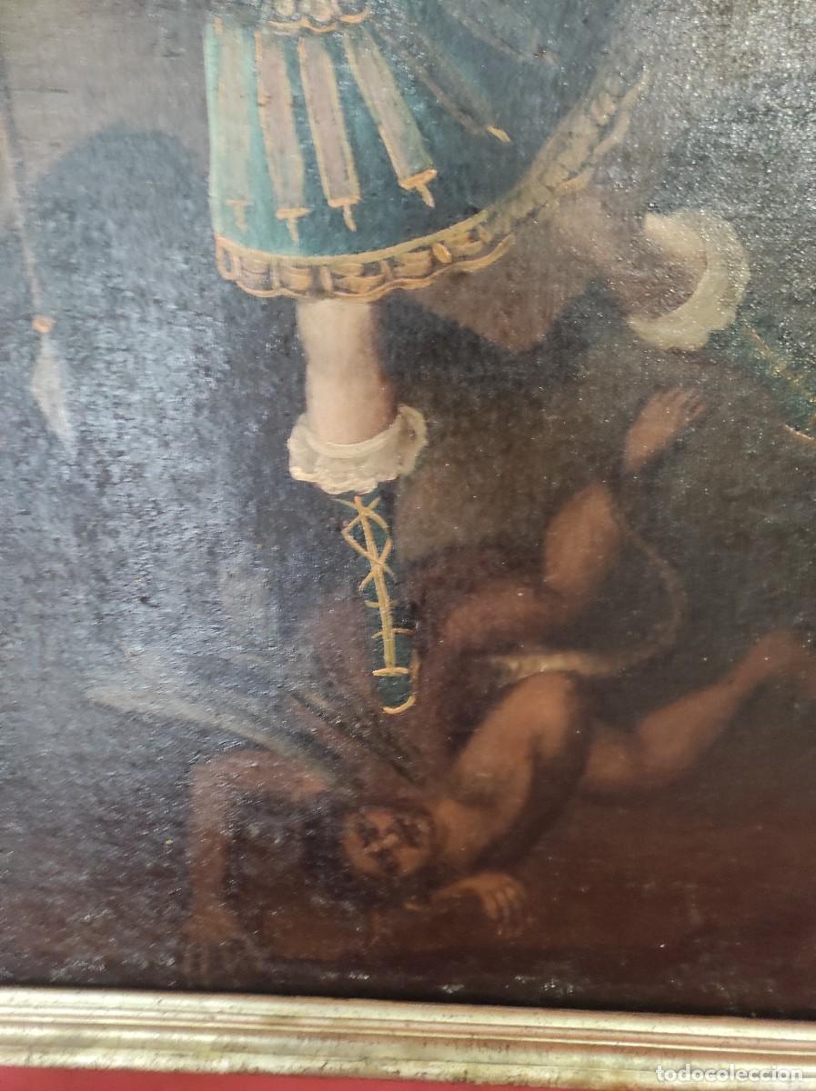 Arte: Cuadro antiguo San Jorge - Foto 3