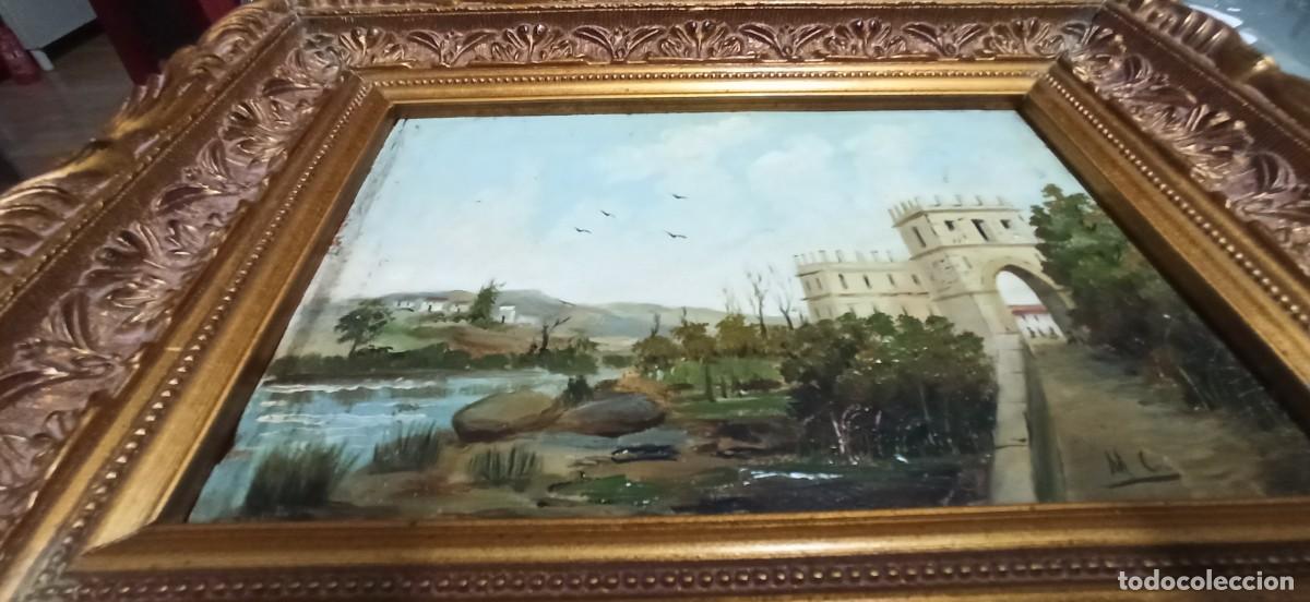 Arte: CUADRO &Oacute;LEO SOBRE TABLE PAISAJE CASTILLO - Foto 5