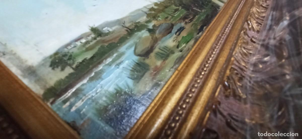 Arte: CUADRO &Oacute;LEO SOBRE TABLE PAISAJE CASTILLO - Foto 6