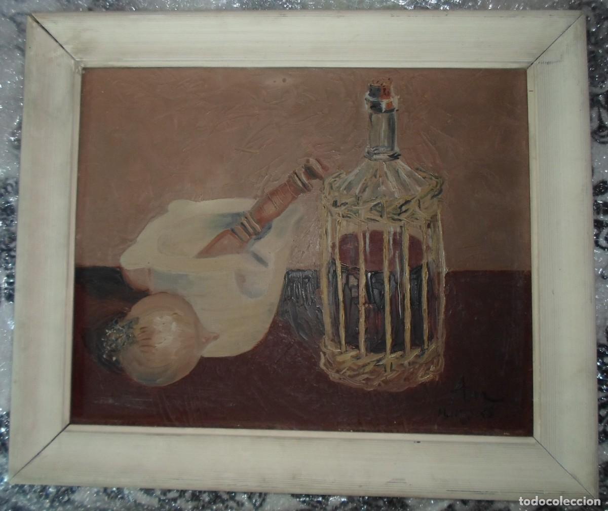 Art: Antonio Mendieta Granados (Madrid, 1931) bodeg&oacute;n oleo 40x32 marco 50x42 firmado y marzo 1958 En buen