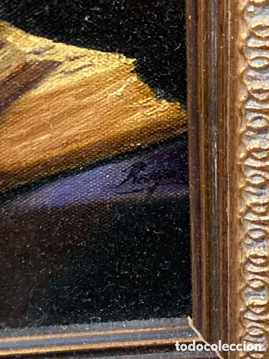 Arte: &Oacute;leo sobre lienzo, firma a identificar - Foto 4
