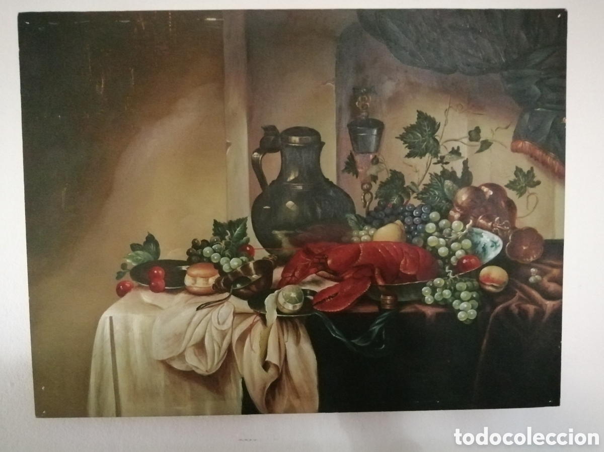 Arte: Bodeg&oacute;n. &Oacute;leo sobre tabla. An&oacute;nimo - Foto 4