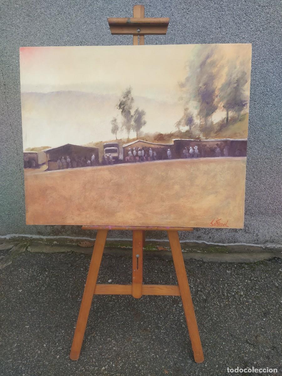 Arte: Paco Santome..Vigo..o mediod&iacute;a..( curro de mougas ).&oacute;leo lienzo..medida obra 92 x 73 cm.. firmado