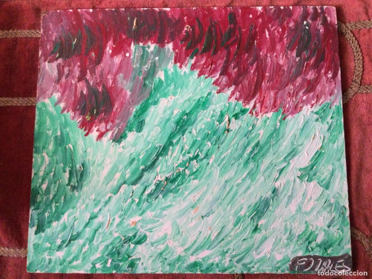 Art: Cuadro de francisco ales 34,5 + 29.5 sobre chapon lote 42