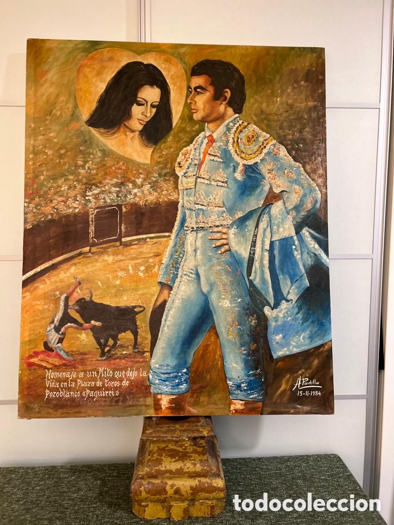 Kunst: Oleo gran tama&ntilde;o Paquirri y La Pantoja. Firmado