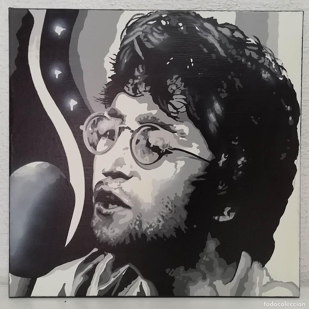 Arte: Retrato de cantante, 50 x 50 cm, en acr&iacute;lico, original