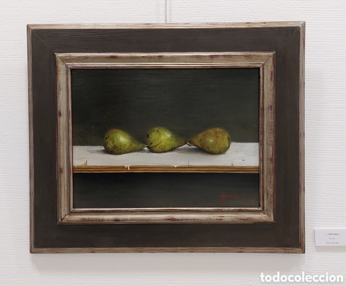 Arte: Cuadro realista. &Oacute;leo sobre tabla. 31 x 41 cms - Foto 1