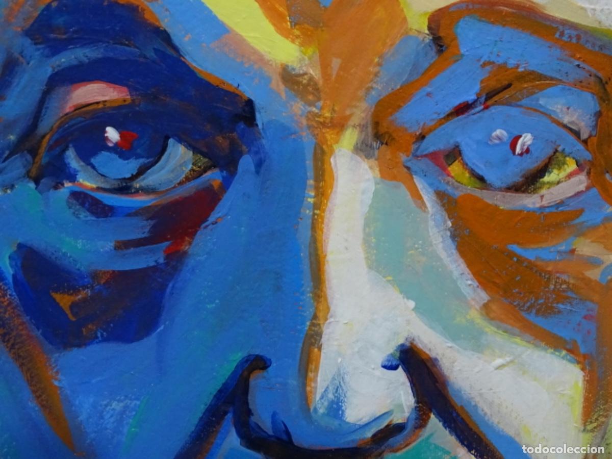 Arte: OLEO ANONIMO EN TELA DE ALBERT EINSTEIN. TRAZO SEGURO. - Foto 11