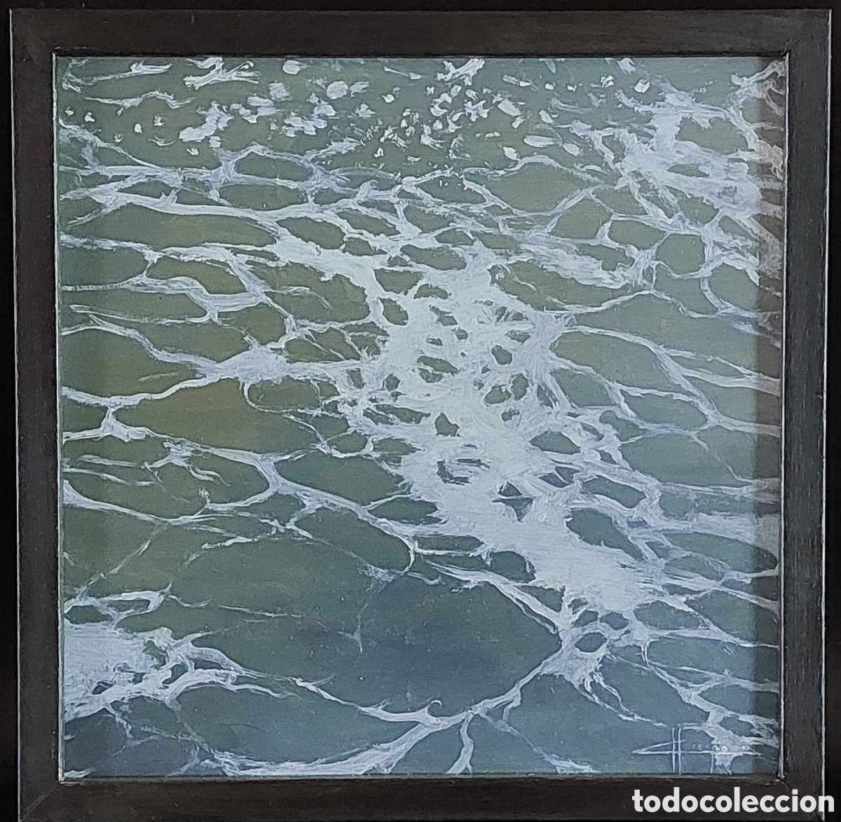 Arte: Cuadro realista. &Oacute;leo sobre tabla. 27 x 27 cms. - Foto 1