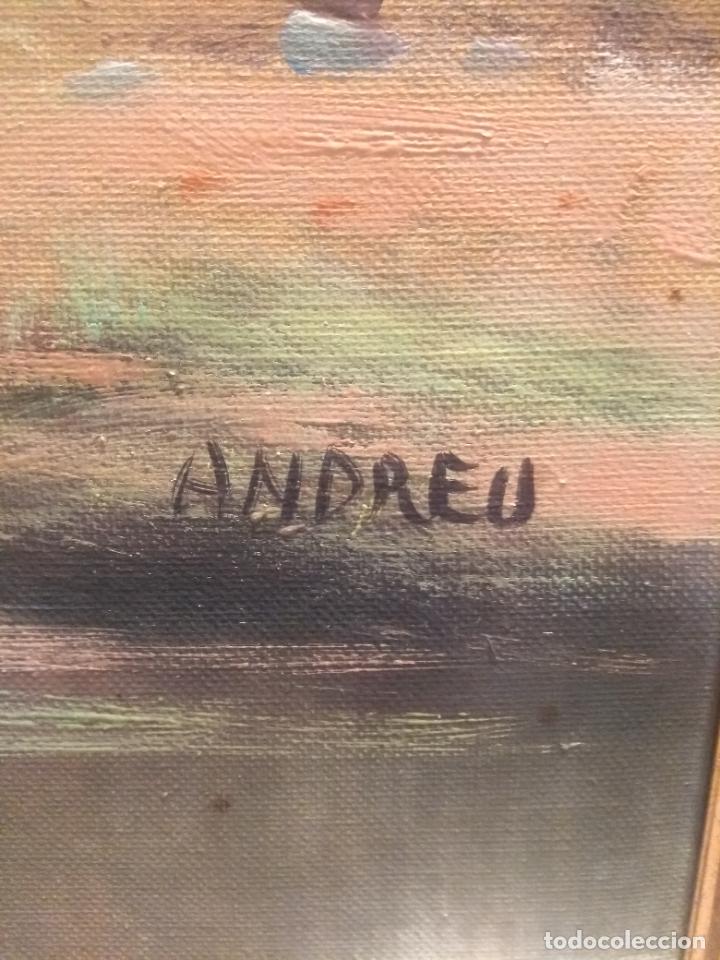 Arte: Cuadro al Oleo. Firmado Andreu. - Foto 8