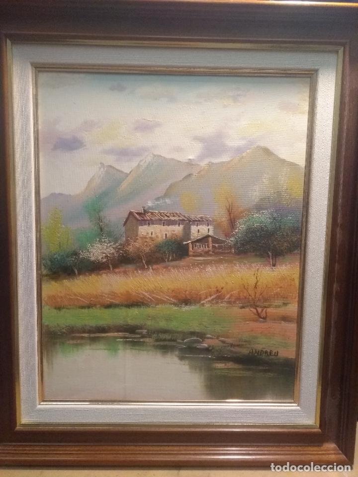 Arte: Cuadro al Oleo. Firmado Andreu. - Foto 1