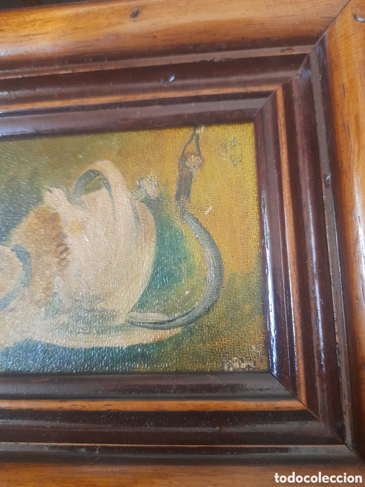 Arte: Antiguo oleo sobre tablex, en miniatura - Foto 2