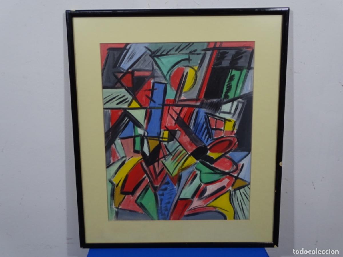 Arte: T&Eacute;CNICA MIXTA OLEO ABSTRACTO ANONIMO. - Foto 1