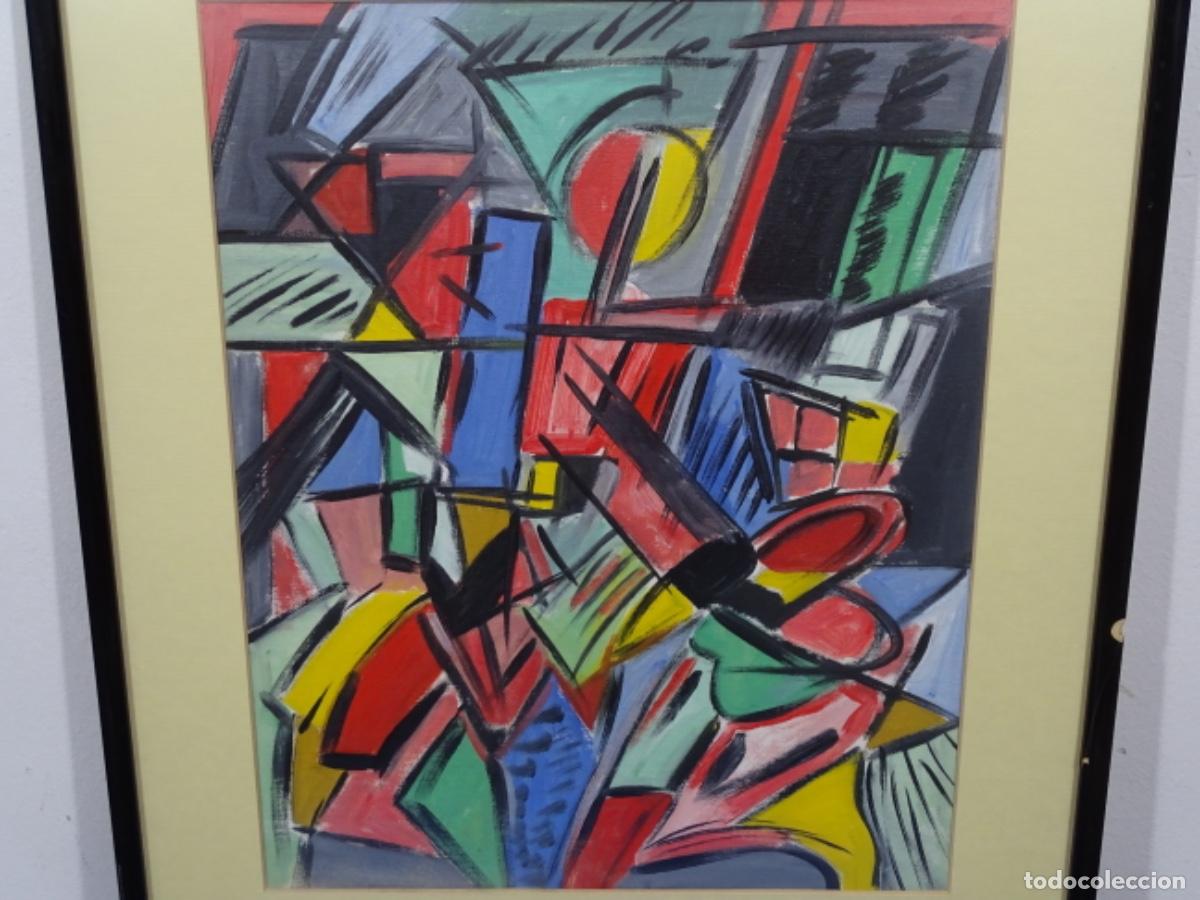 Arte: T&Eacute;CNICA MIXTA OLEO ABSTRACTO ANONIMO. - Foto 2