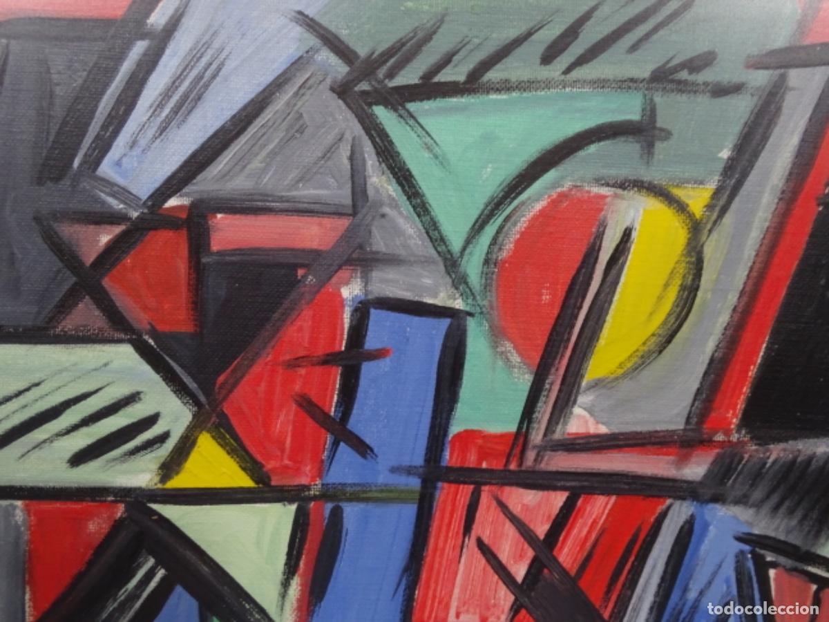 Arte: T&Eacute;CNICA MIXTA OLEO ABSTRACTO ANONIMO. - Foto 3