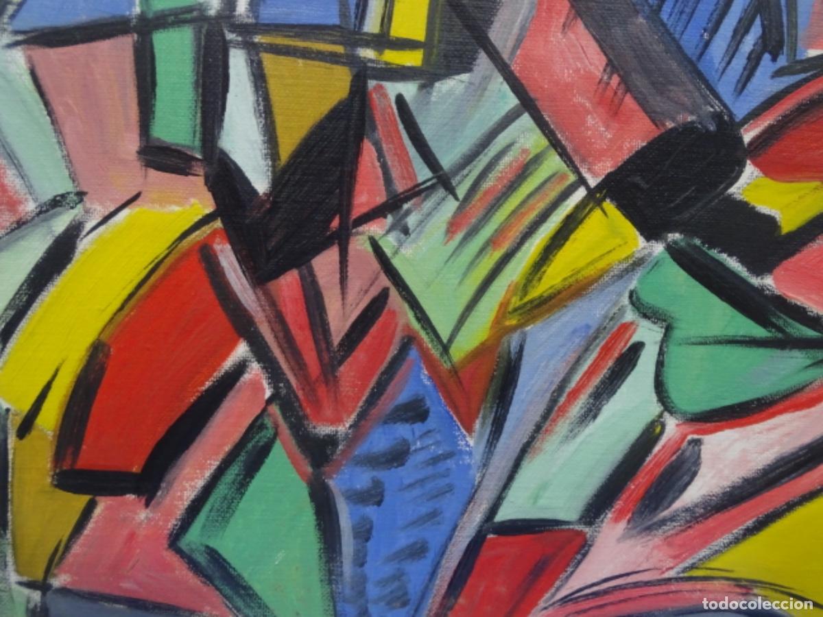 Arte: T&Eacute;CNICA MIXTA OLEO ABSTRACTO ANONIMO. - Foto 5