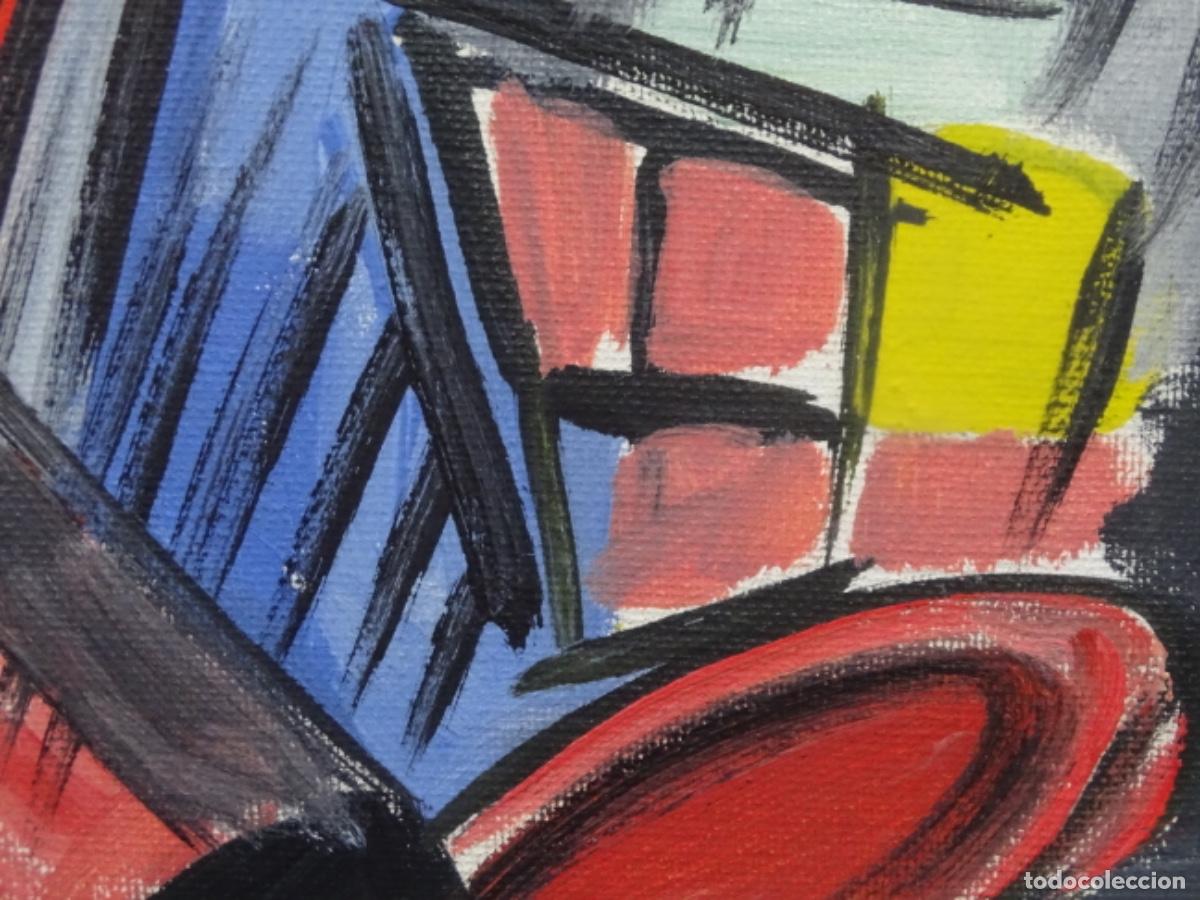 Arte: T&Eacute;CNICA MIXTA OLEO ABSTRACTO ANONIMO. - Foto 8