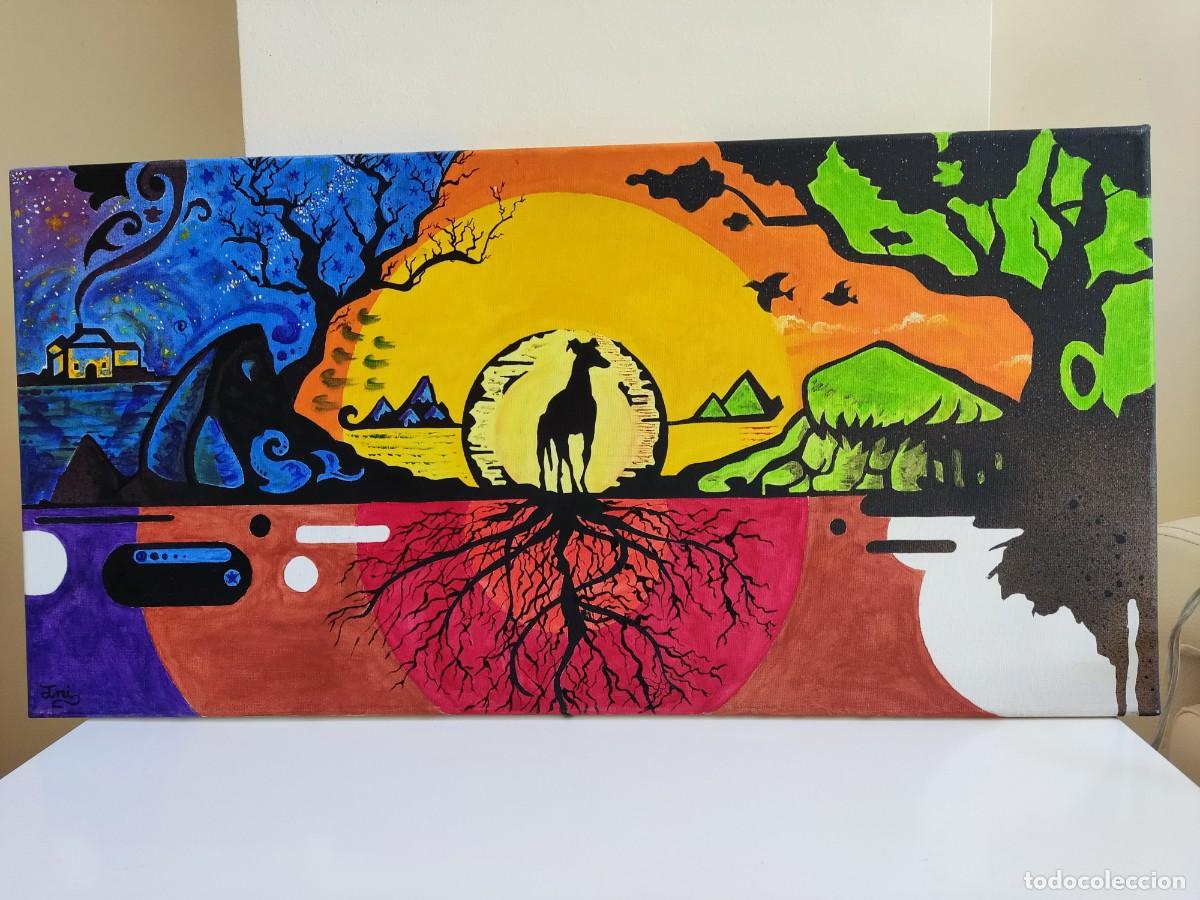 Arte: Cuadro, pintura al oleo de INI: perro (4) - Foto 1
