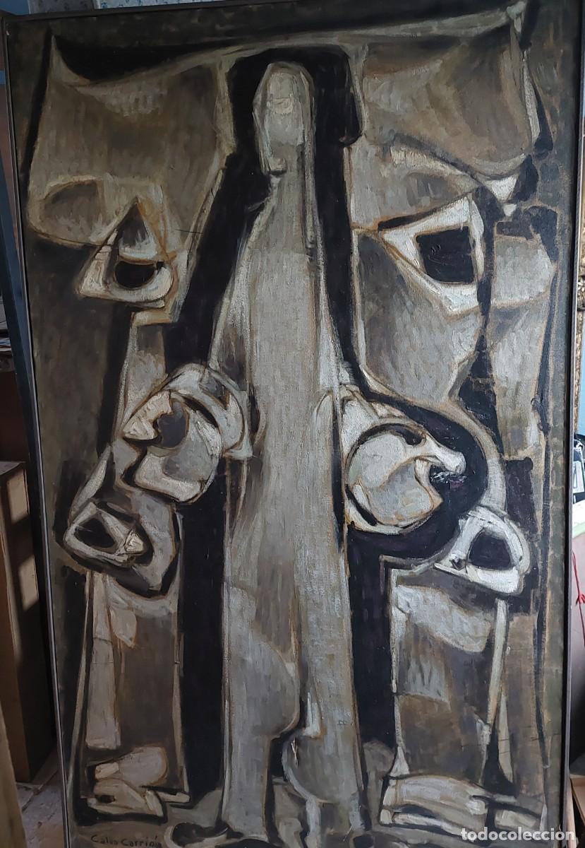 Arte: Antonio Calvo Carrion (La Algaba ,Sevilla 1921 Palma de Mallorca 1979) Liberandose del &iacute;dolo oleo l