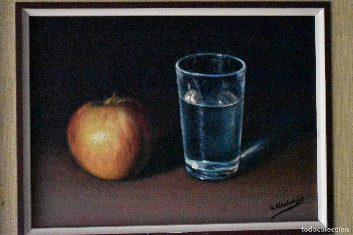 Arte: Bodegon al oleo del pintor G. Albadalejo - Foto 2