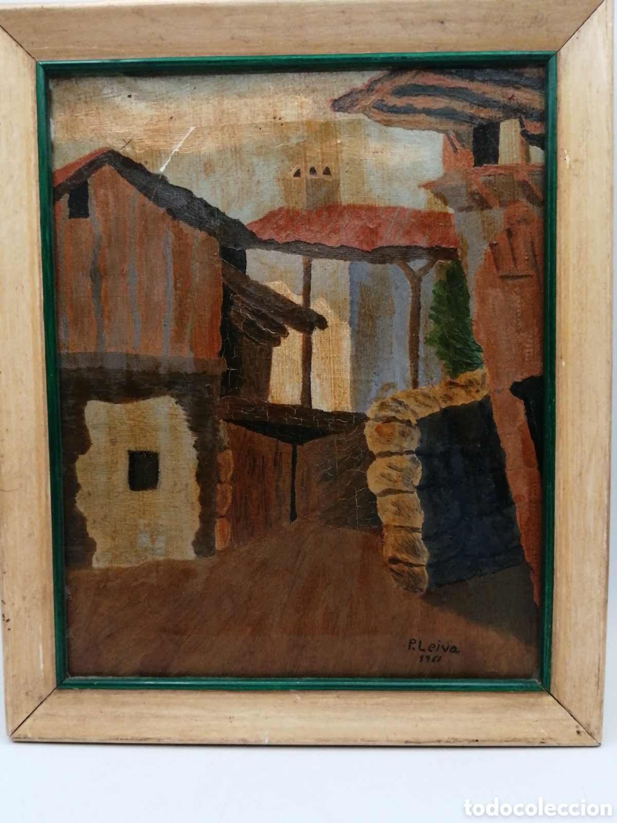 Arte: P. Leiva, 1961s. &Oacute;leo sobre lienzo - Foto 2