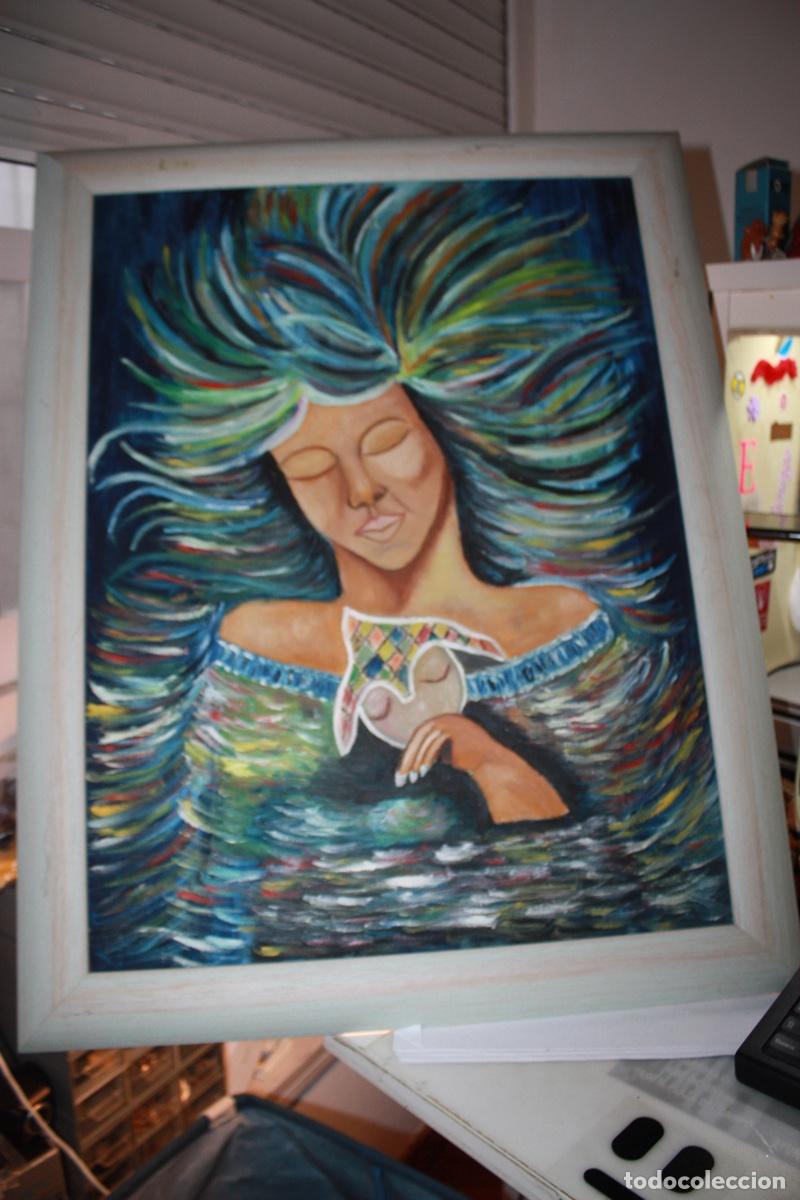 Arte: CUADRO SIN FIRMA ROSTRO 70 X53 CM - Foto 1