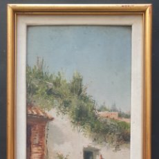 Arte: JOSÉ ÁLVAREZ FERNÁNDEZ (XIX-XX) - COSTUMBRIST SCENE.OIL ON BOARD.SIGNED.. Lote 386436139